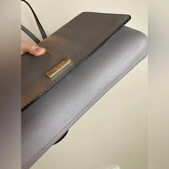 NWOT Kate Spade Cameron Saffiano Leather Gray Crossbody - Picture 9 of 12